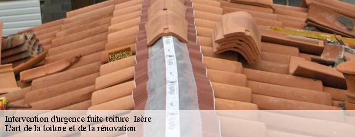 Intervention d'urgence fuite toiture Isère