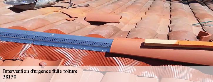 Intervention d'urgence fuite toiture   38150