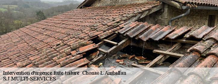 Intervention d'urgence fuite toiture 38121