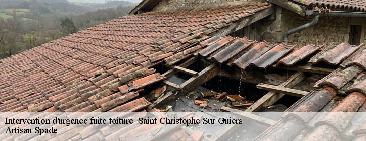 Intervention d'urgence fuite toiture   38380