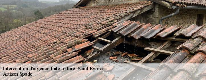 Intervention d'urgence fuite toiture   38120