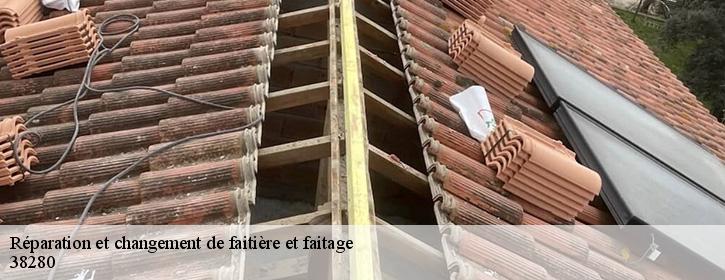 Réparation et changement de faitière et faitage 38280